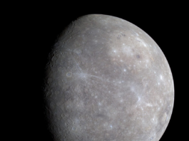 Mercury, the smallest planet, in enhanced colour from MESSENGER