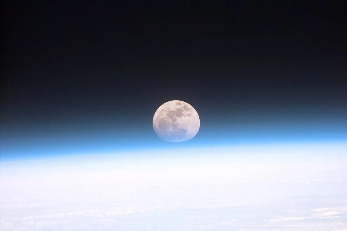 The full Moon showing its craters and dark maria The full Moon showing its craters and dark maria
