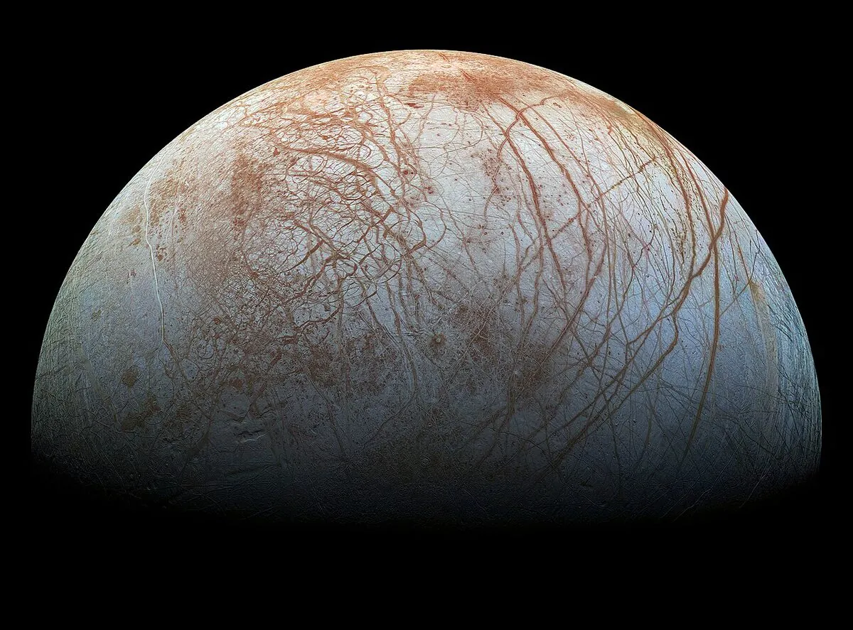 Europa, one of the major moons of the solar system Europa, one of the major moons of the solar system